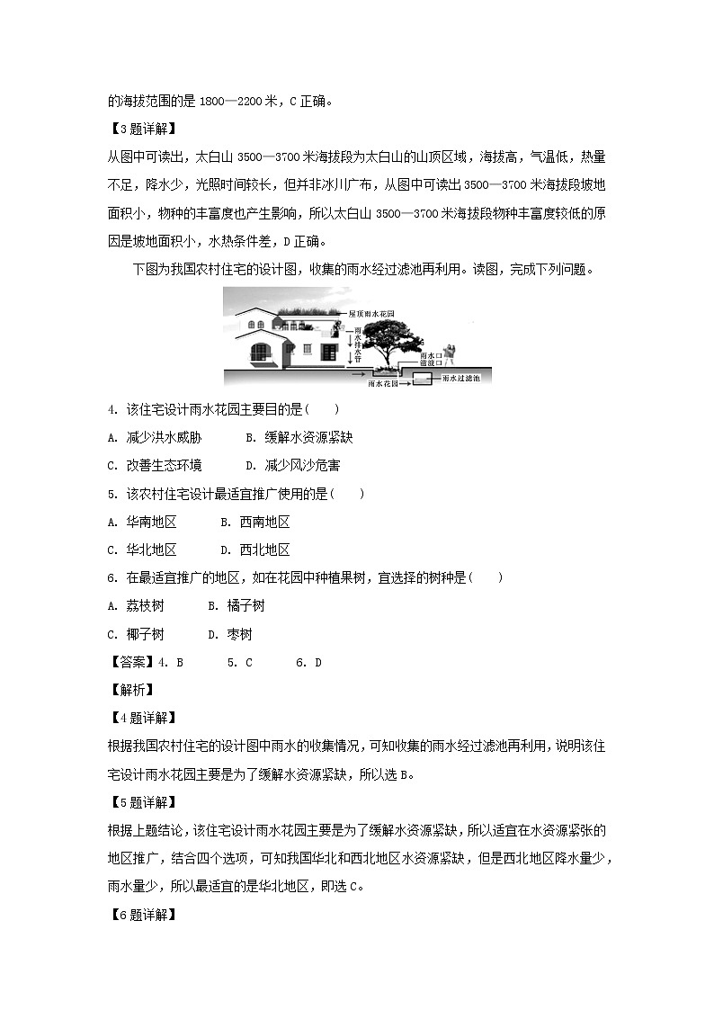 【地理】西藏拉萨中学2019届高三第五次月考（解析版） 试卷02