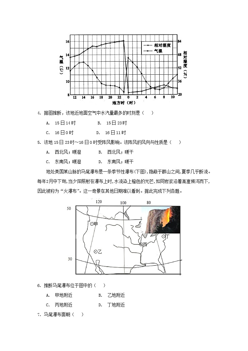 【地理】山东省曲阜夫子学校2019届高三上学期第二次（11月）月考 试卷02