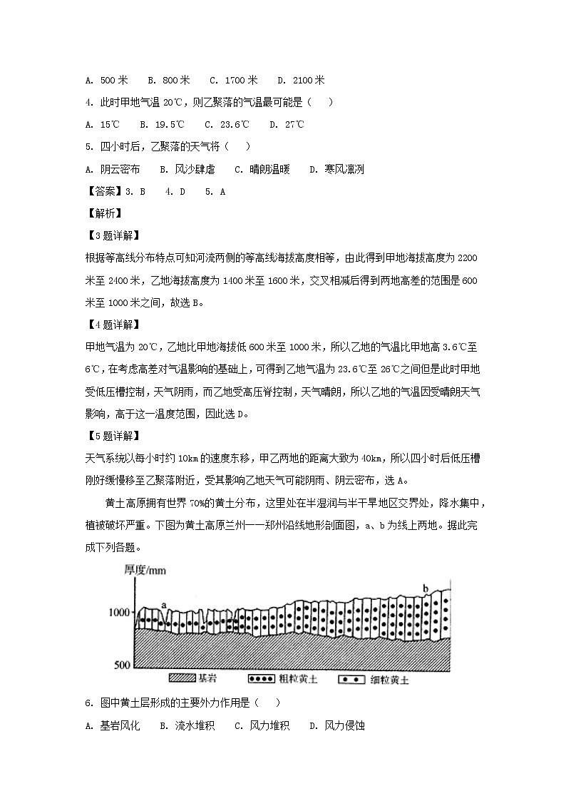 【地理】四川省教考联盟2019届高三毕业班第二次诊断性考试（解析版）02