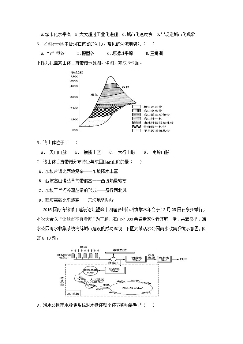 【地理】江西省南昌市第十中学2019届高三上学期第二次月考第2页