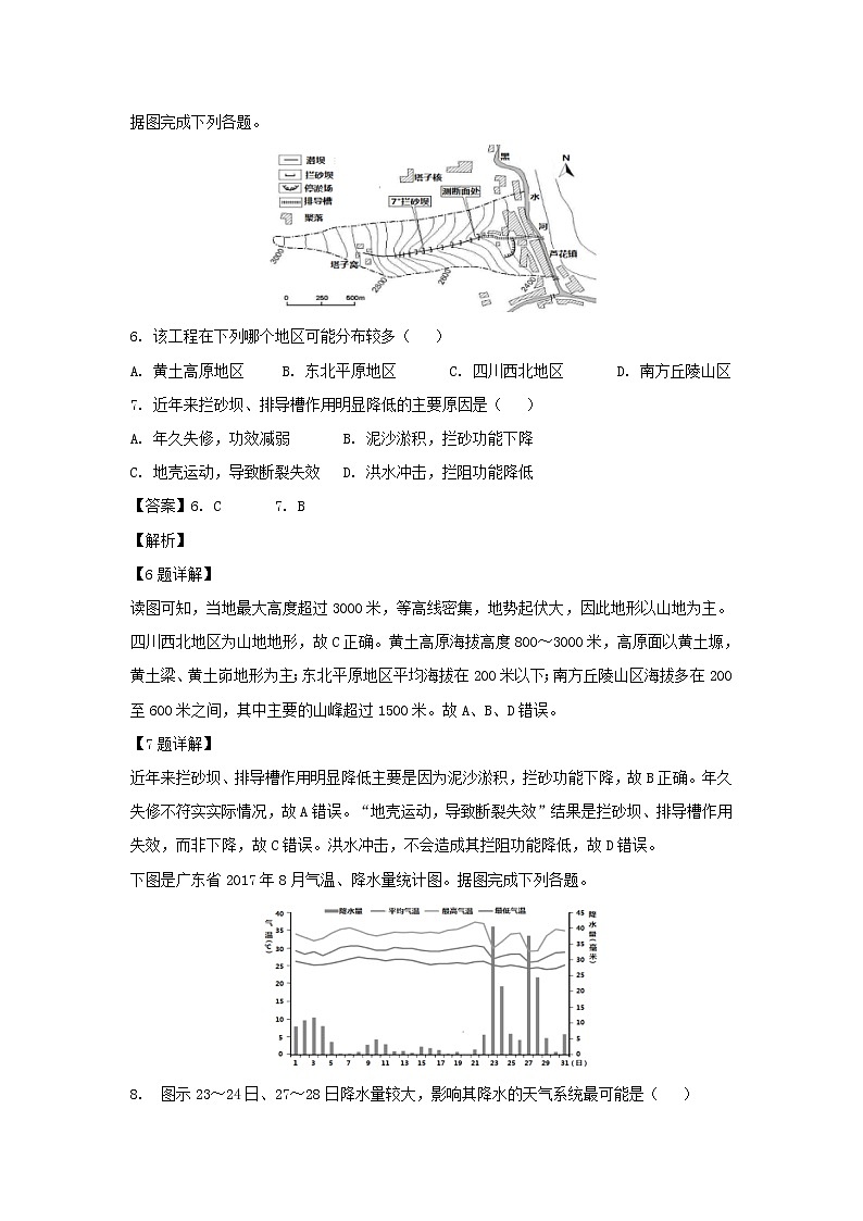 【地理】江西省南昌市二中2019届高三上学期第三次月考（解析版）第3页
