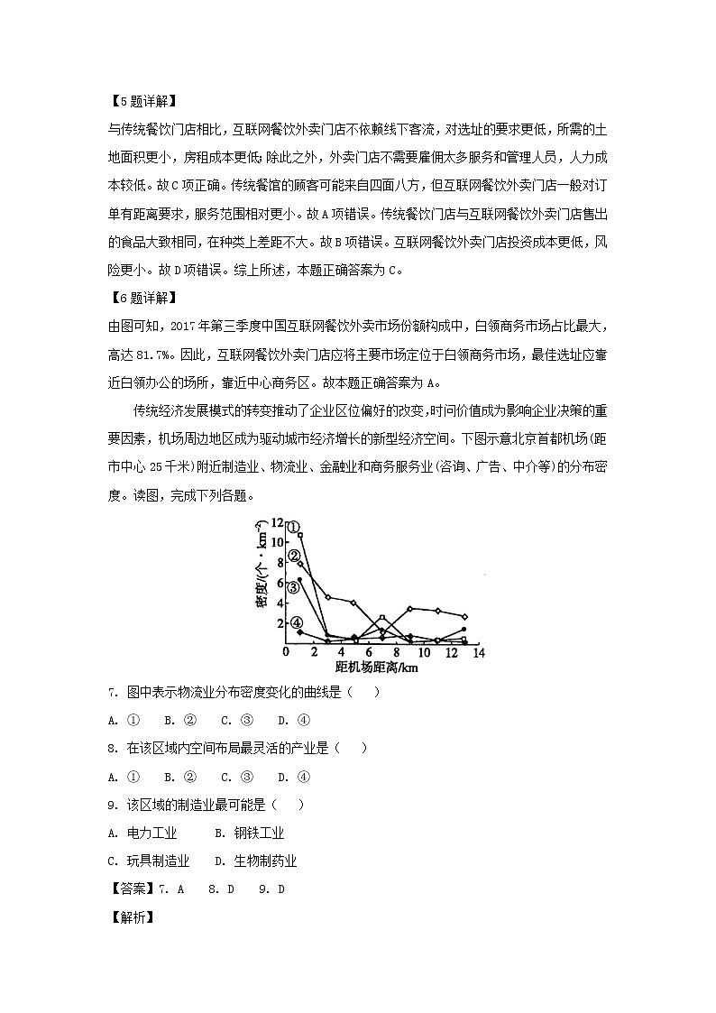 【地理】宁夏银川一中2019届高三第三次月考（解析版）第3页