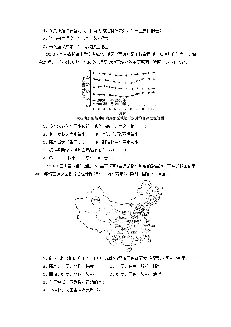 【地理】湖南省醴陵市第二中学2019届高三上学期第一次月考 试卷02
