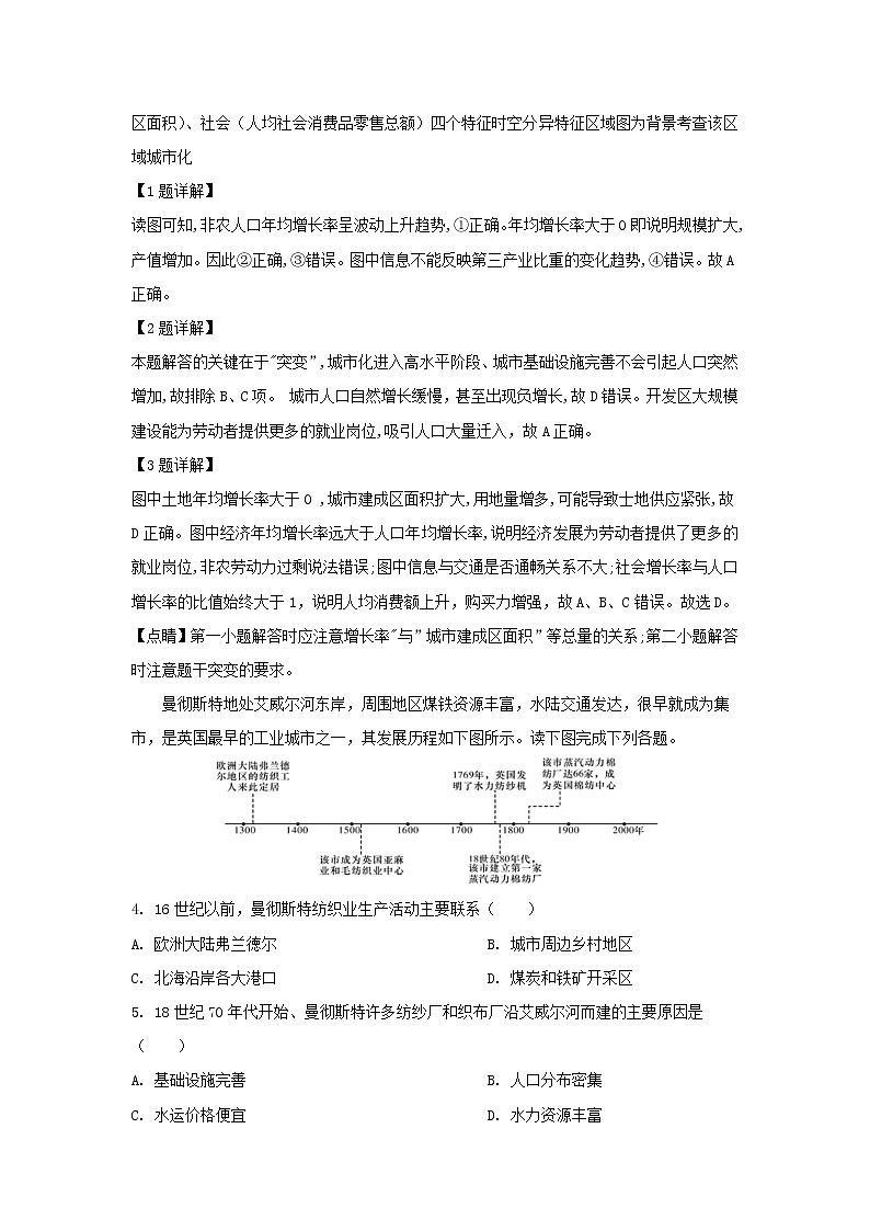 【地理】湖南省长沙市第一中学2019届高三第九次月考（解析版） 试卷02