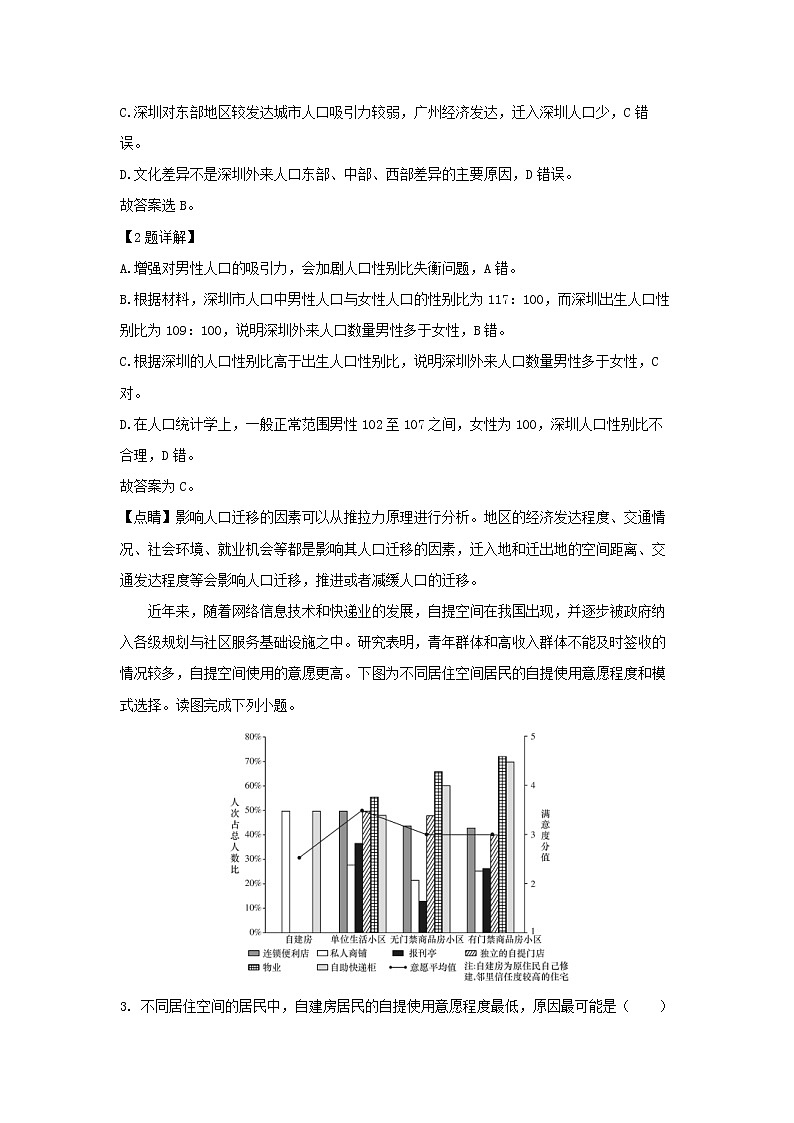 【地理】湖南省长沙市第一中学2019届高三下学期第五次月考（解析版） 试卷02