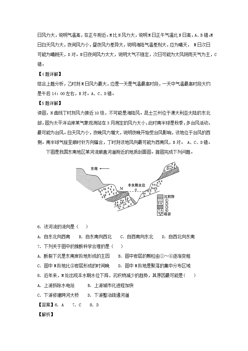 【地理】江西省高安中学2019届高三上学期第四次月考（解析版） 试卷03
