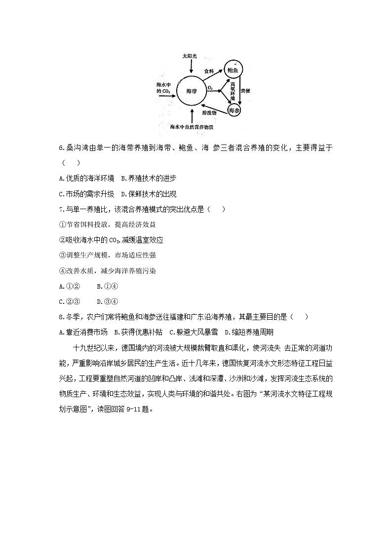 【地理】河南省六市2019届高三下学期第一次联考 试卷02
