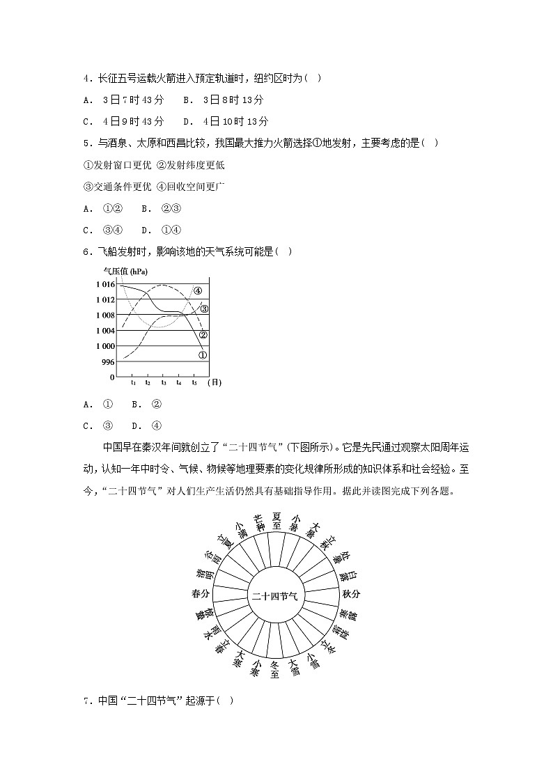 【地理】黑龙江省哈尔滨市第六中学2019届高三12月月考（解析版） 试卷02