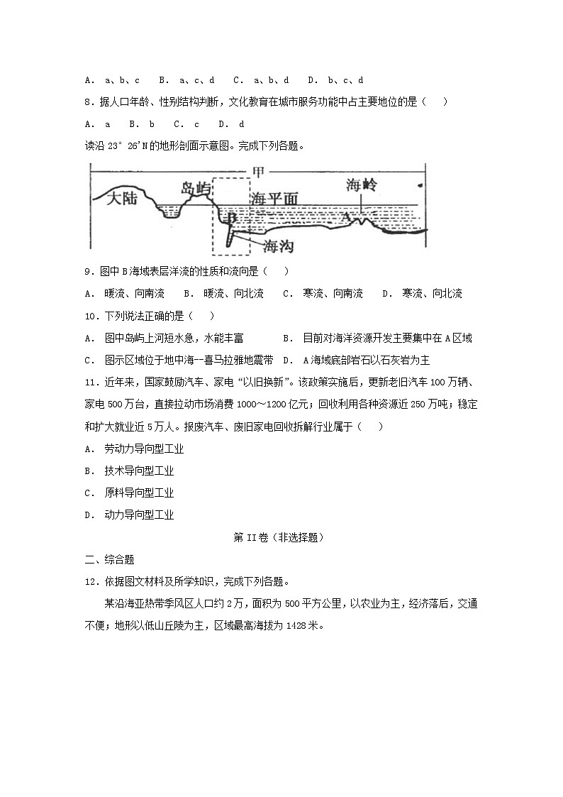 【地理】甘肃省会宁一中2019届高三上学期第四次月考 试卷03