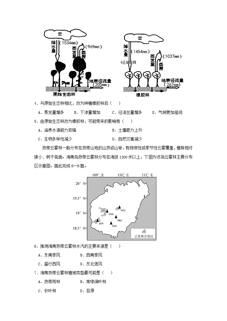 【地理】广东省汕头市达濠华侨中学东厦中学2019届高三上学期第三次联考 试卷02