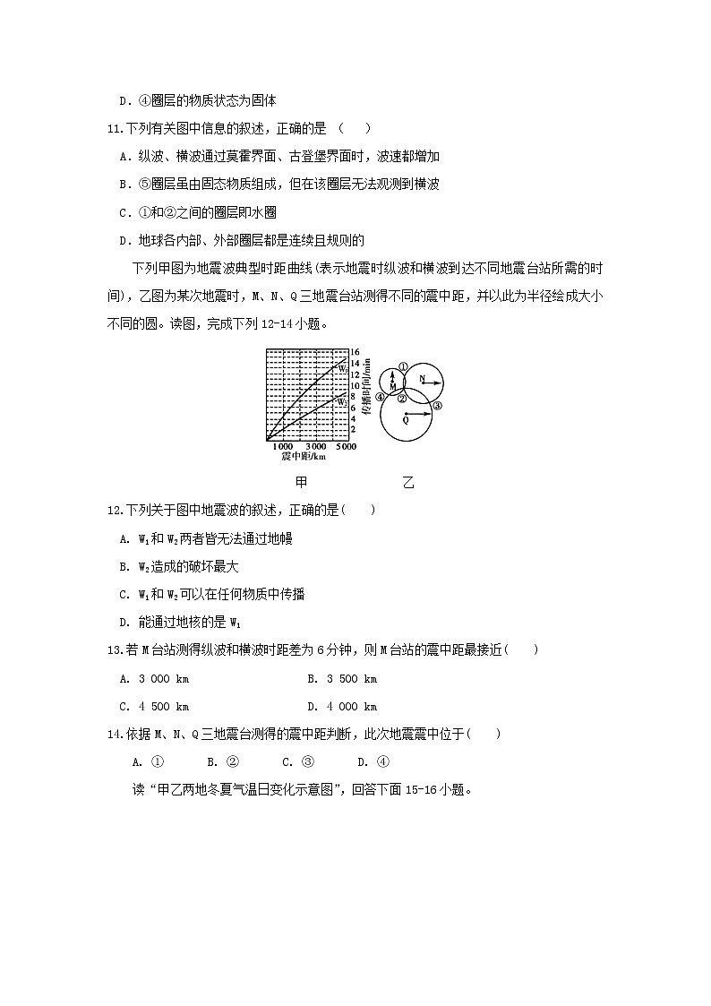 【地理】安徽滁州市定远县育才学校2019届高三上学期第一次月考 试卷03