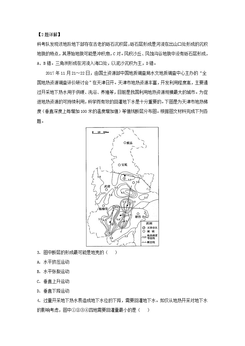 【地理】安徽省示范性高中清北培优联盟2019届高三第四次模拟考试（解析版）第2页