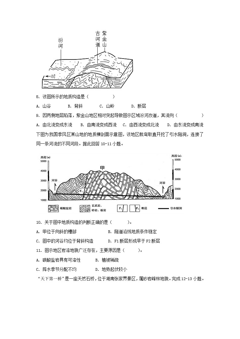 【地理】陕西渭南中学2019届高三上学期教学质量检测（四）03