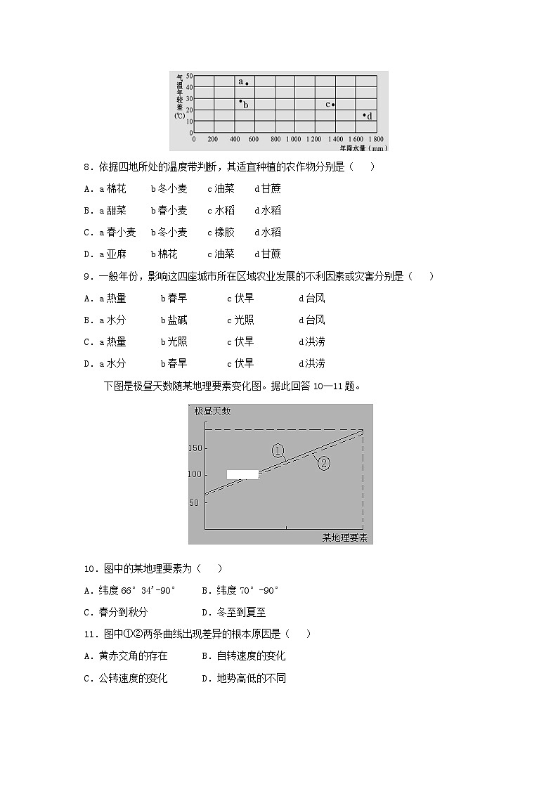 【地理】江西省宜丰中学2019届高三上学期第三次综合磨合测试第3页