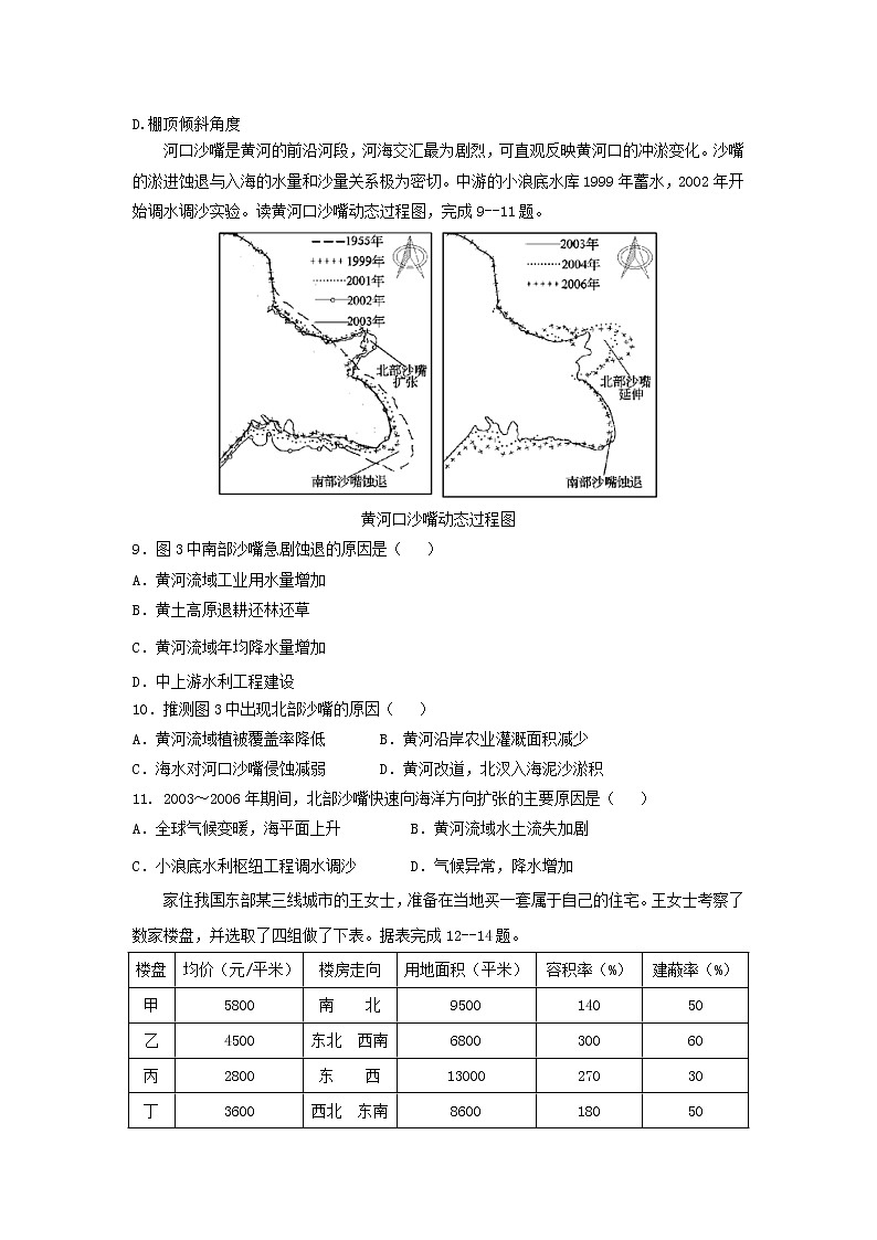 【地理】山东省临沂市第十九中学2019届高三上学期第二次质量调研考试03