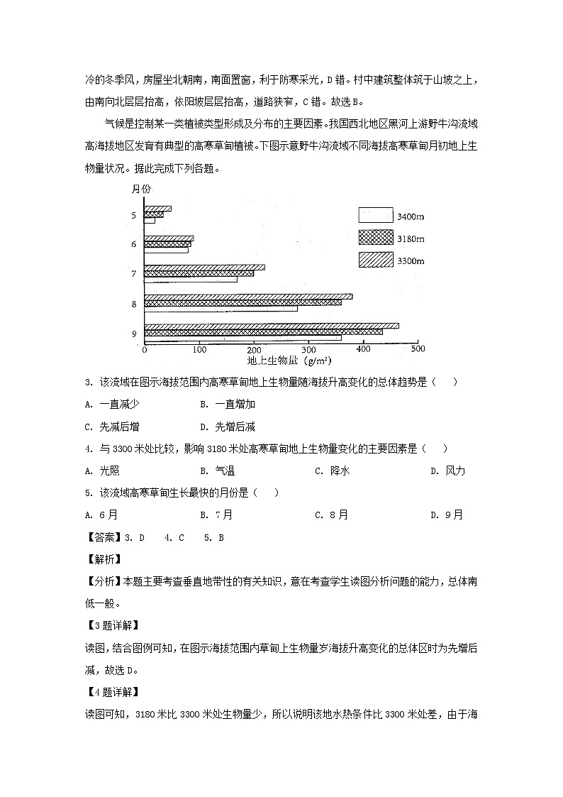 【地理】山东省青岛市2019届高三3月教学质量检测（一模）（解析版）02