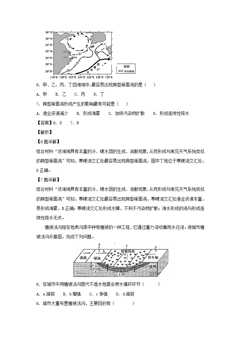 【地理】山东省枣庄市第八中学东校区2019届高三10月单元检测（解析版）03