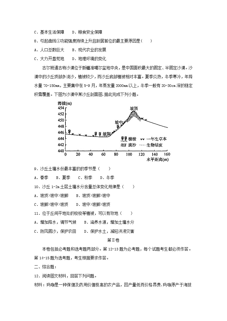 【地理】湖北省仙桃市实验高级中学2019届高三二月调研试题（解析版）03