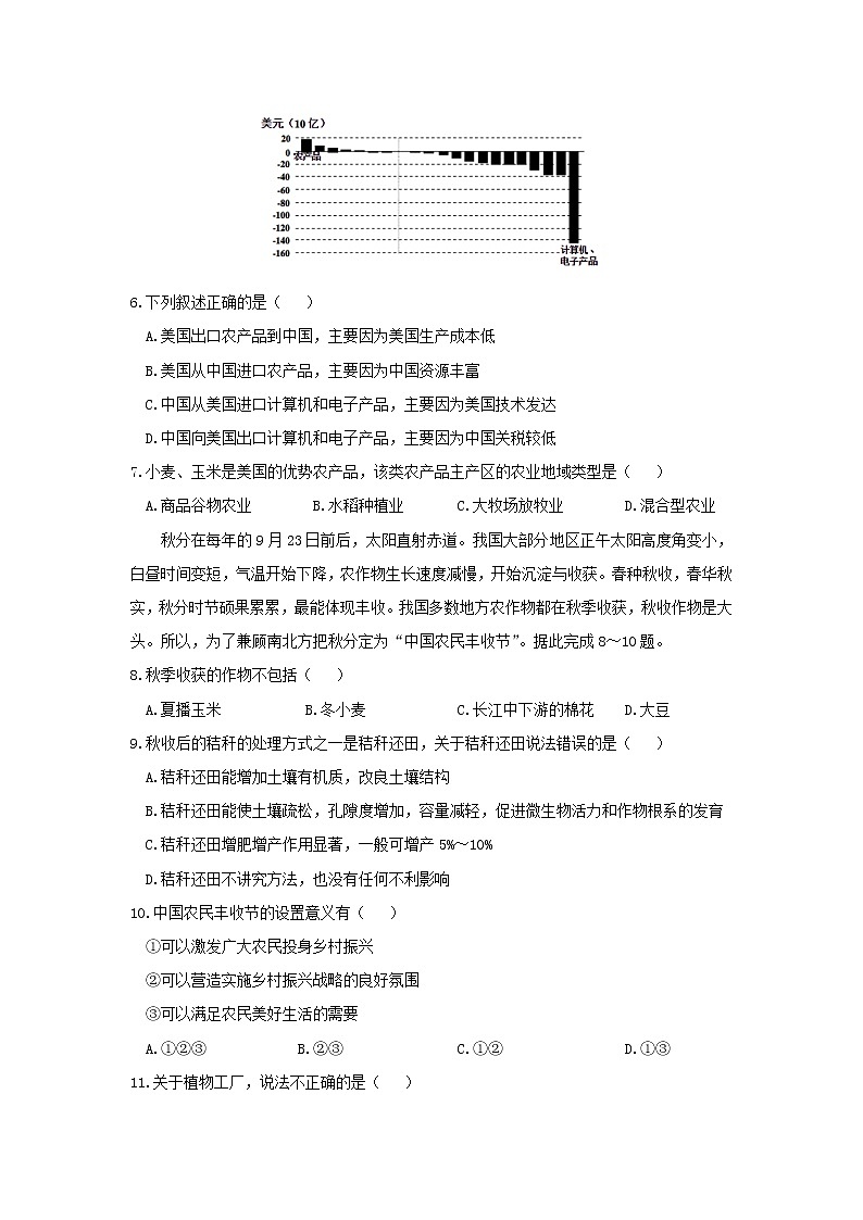 【地理】河北省石家庄市精英中学2019届高三上学期第二次调研考试02