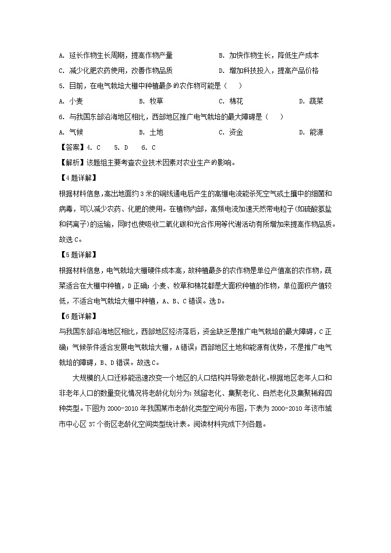 【地理】河南省郑州市2019届高三第三次质量检测（解析版）03