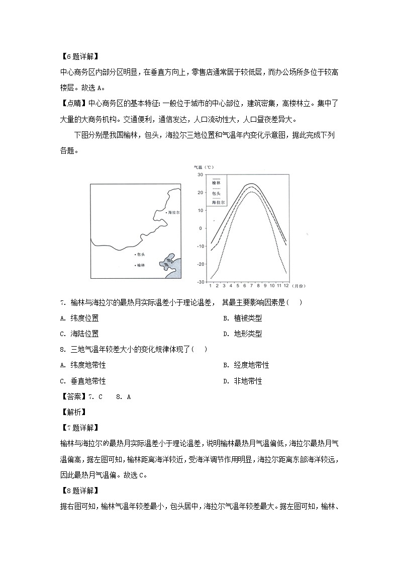 【地理】广东省广州市2019届高三普通高中毕业班综合测试（二）（解析版）第3页
