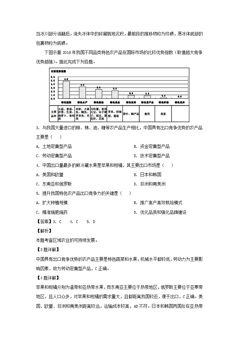 【地理】广东省深圳市2019届高三4月第二次调研考试（解析版）第2页