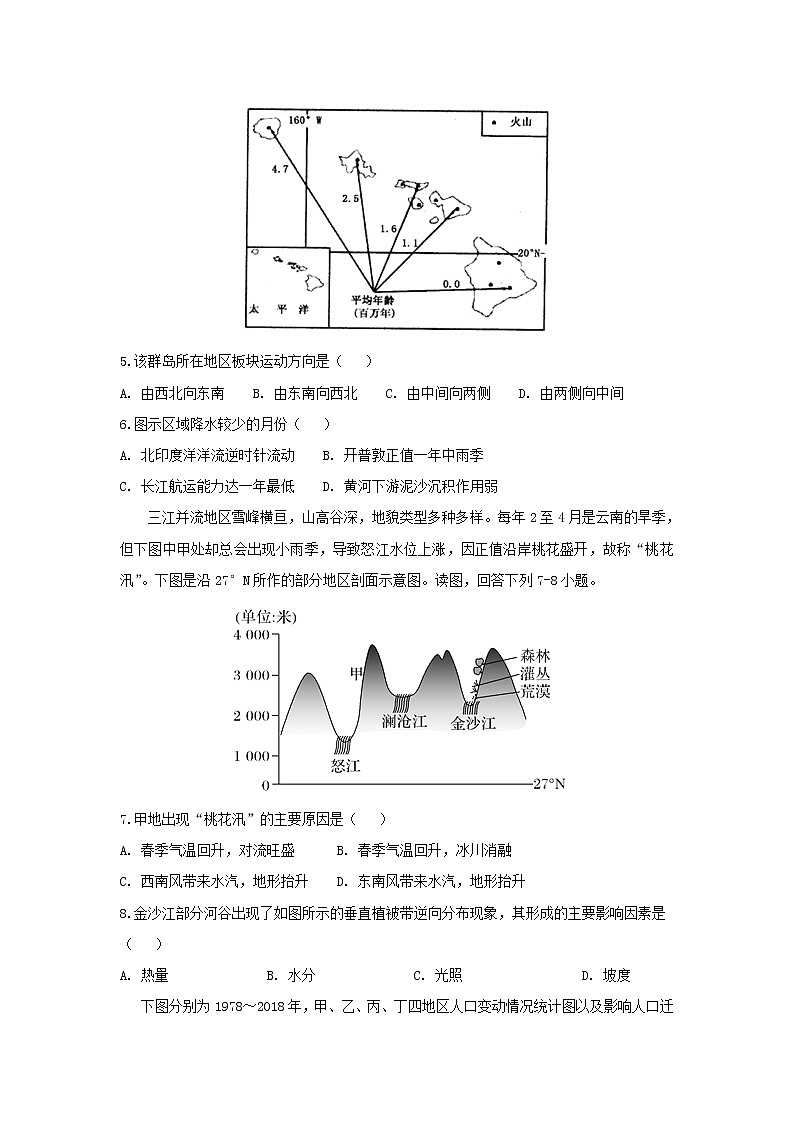 【地理】安徽省定远重点中学2019届高三上学期期末考试第2页