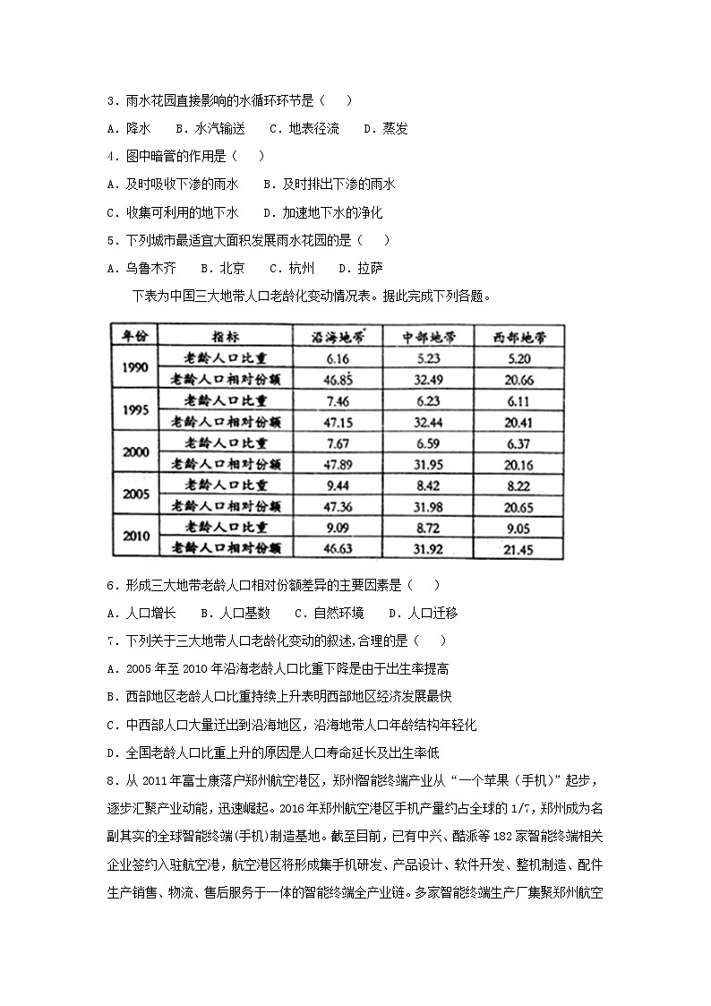 【地理】湖北省宜昌市葛洲坝中学2019届高三期末模拟测试（解析版）02
