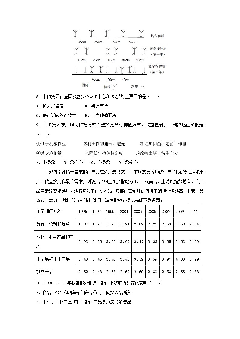 【地理】吉林省长春市实验中学2019届高三期末考试（解析版）第3页