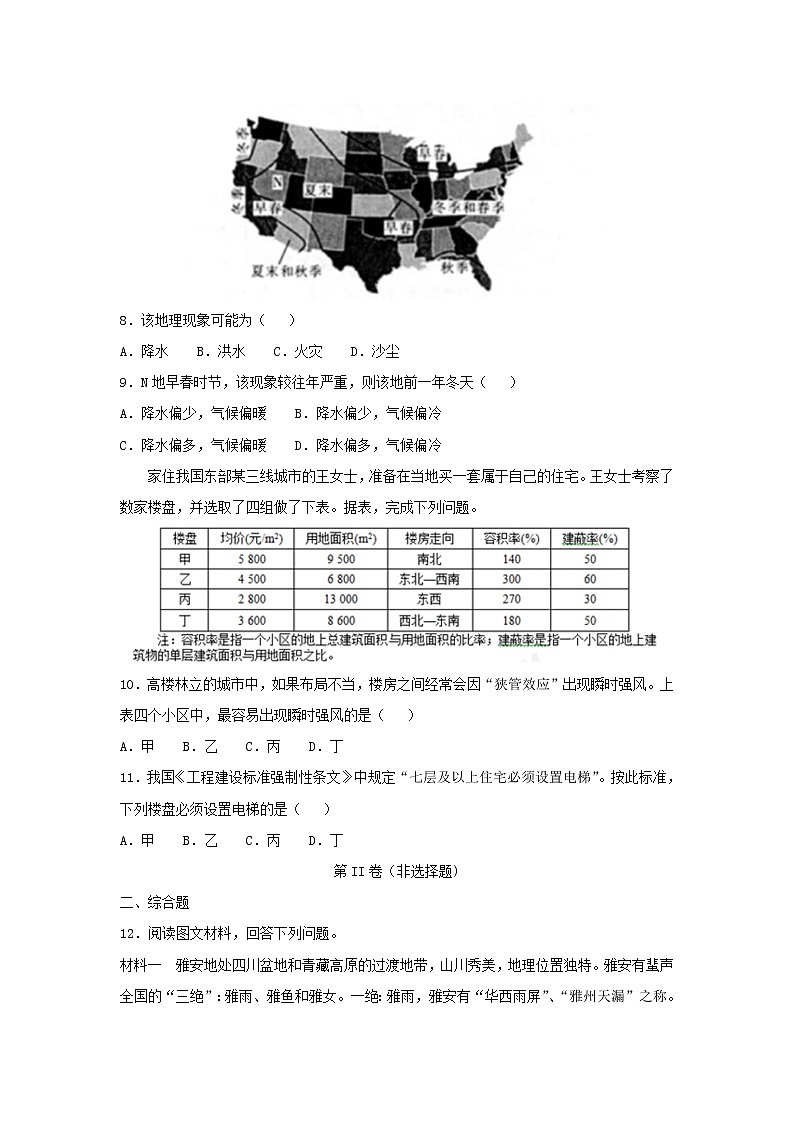 【地理】山西省临汾市高级中学2019届高三上学期期末考试仿真卷（解析版）03