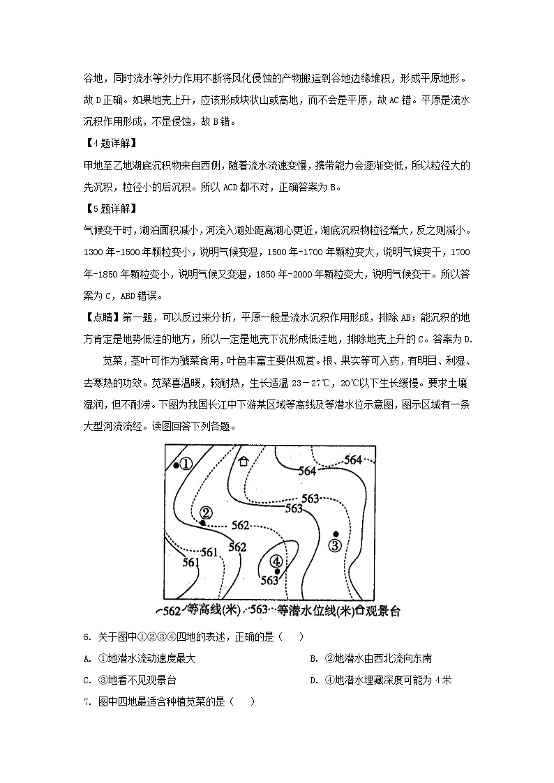 【地理】山西省运城市2019届高三高考适应性测试（4月）（解析版）03
