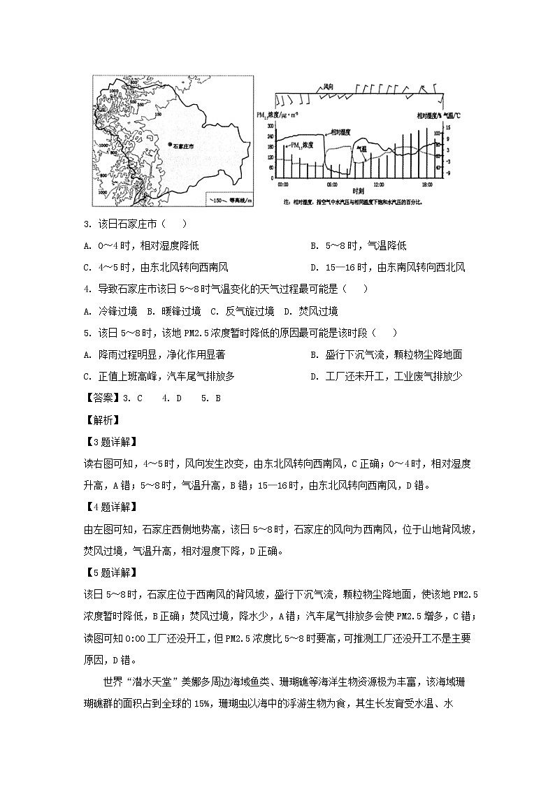【地理】陕西省咸阳市三原县南郊中学2019届高三第八次模拟考试（解析版）02