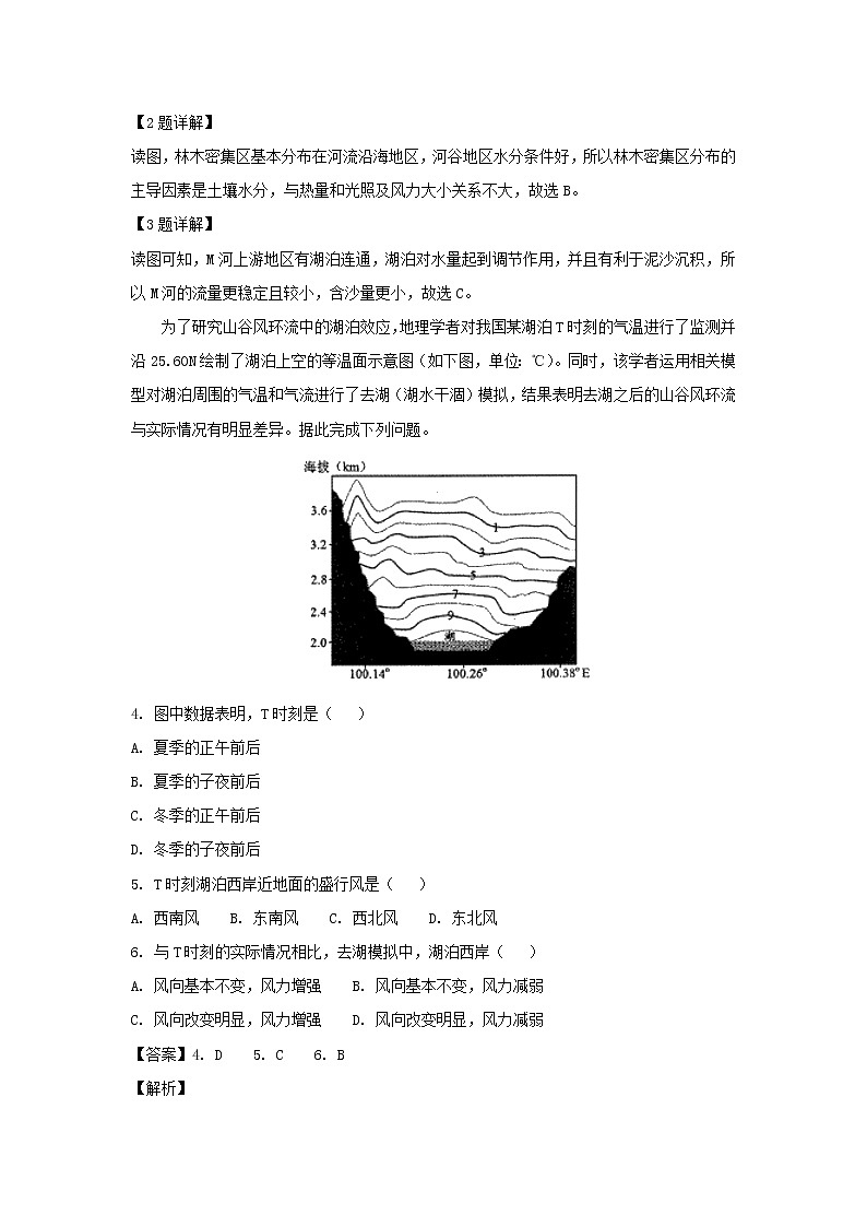【地理】四川省内江市2019届高三上学期第一次模拟考试（解析版）02