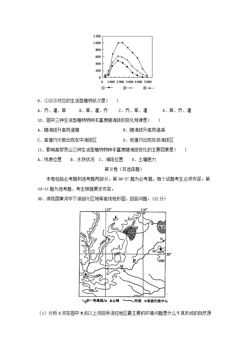 【地理】四川省宜宾市叙州区第一中学2019届高三二诊模拟考试03