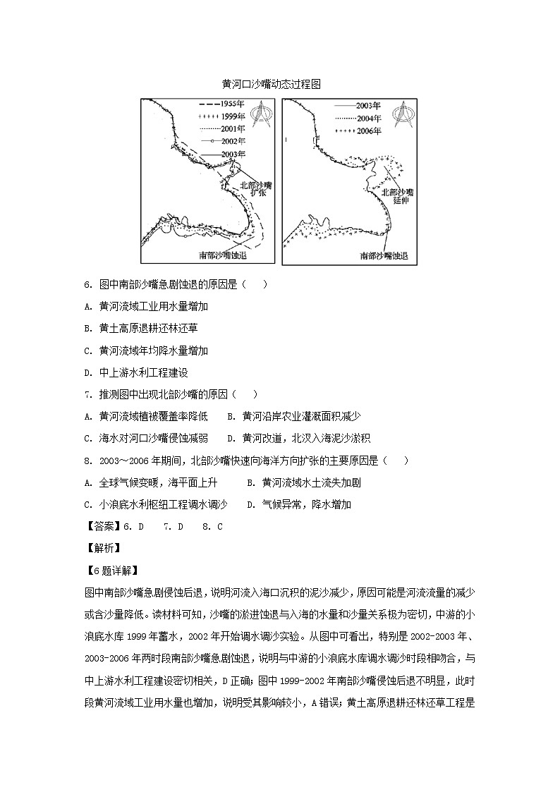 【地理】山东省聊城第二中学2019届高三九月高考模拟（解析版） 试卷03