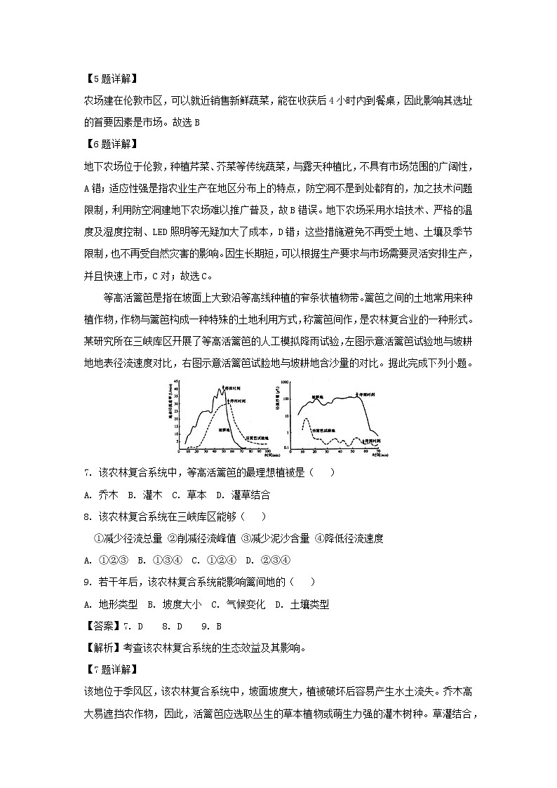 【地理】山东省潍坊市2019届高三下学期3月高考模拟考试（解析版）03