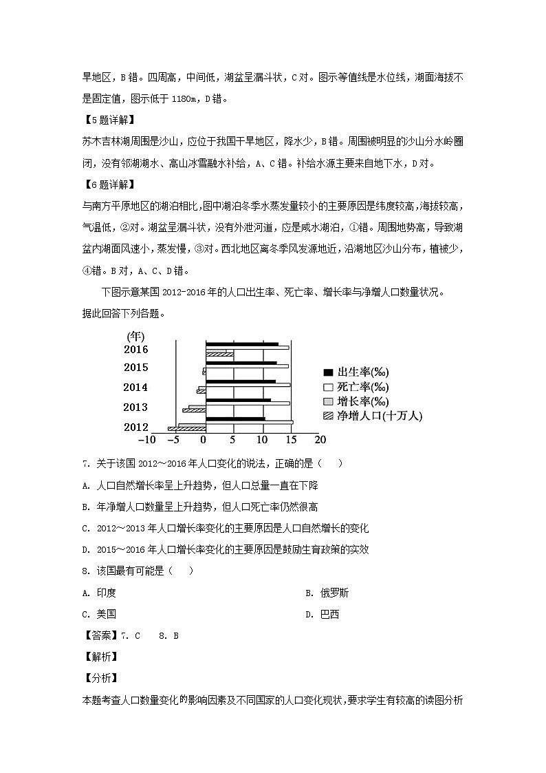 【地理】山东省潍坊市教科院2019届高三高考模拟训练（二）（解析版）03