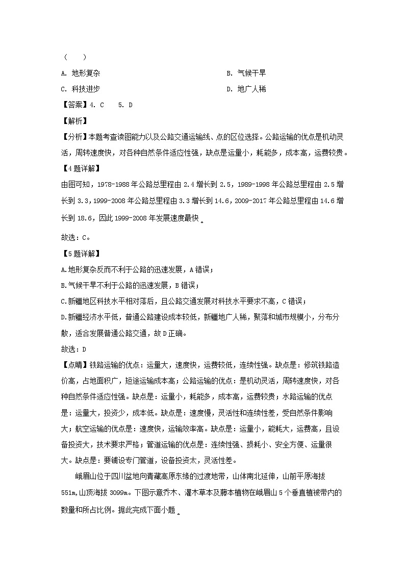【地理】湖南省郴州市安仁县第二中学2019届高考考前热身试卷（解析版）第3页