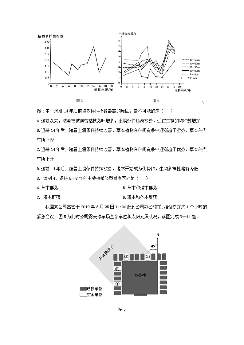 【地理】湖南省衡阳县第三中学2019届高三5月模拟 试卷03