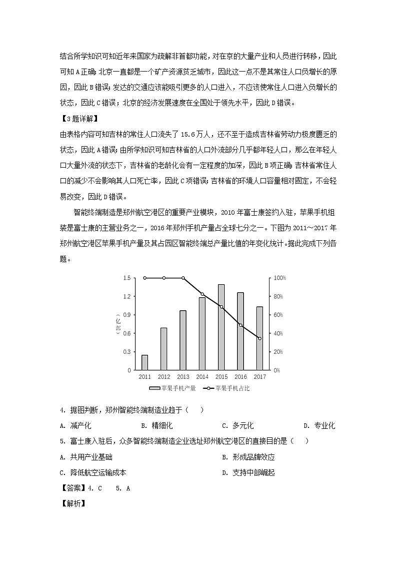 【地理】河南省2019年普通高中毕业班高考适应性练习（解析版）02