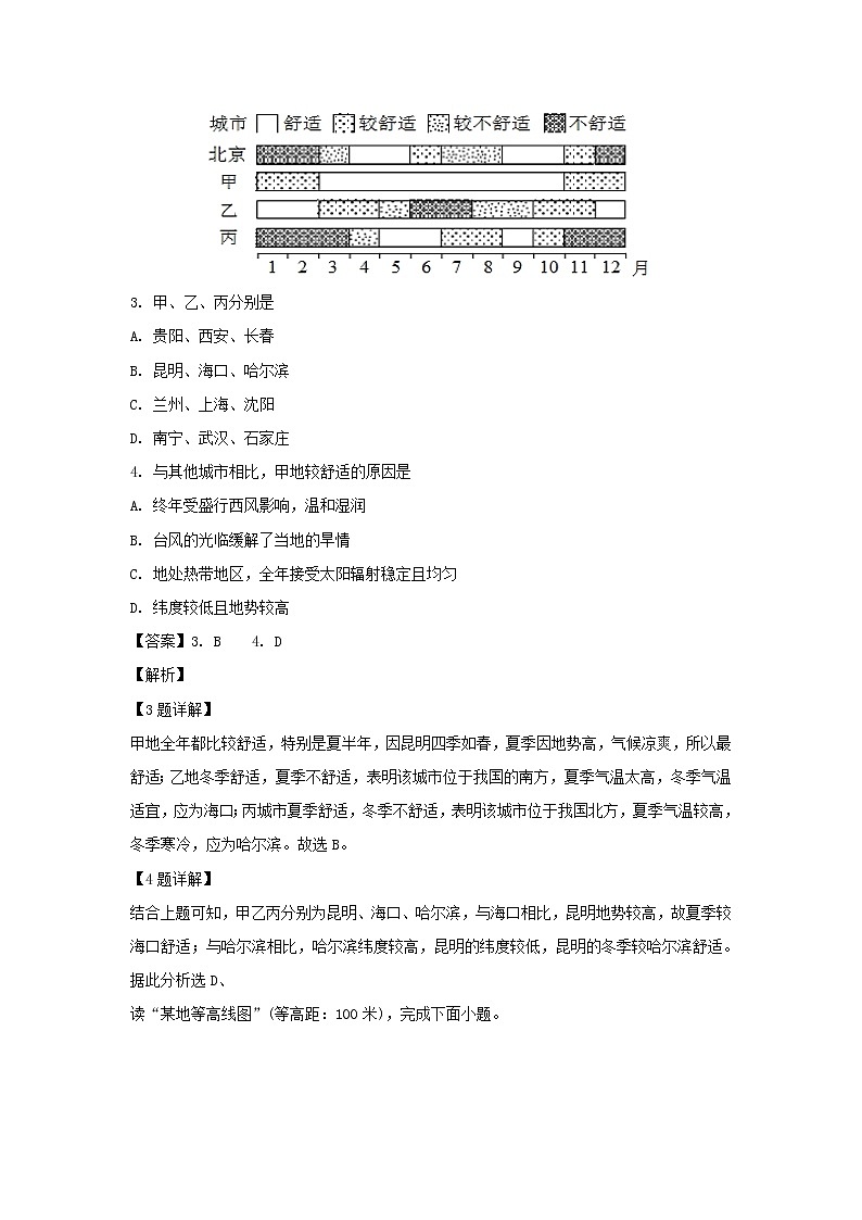 【地理】山西省原平市范亭中学2018-2019学年高二4月月考试题（解析版）02