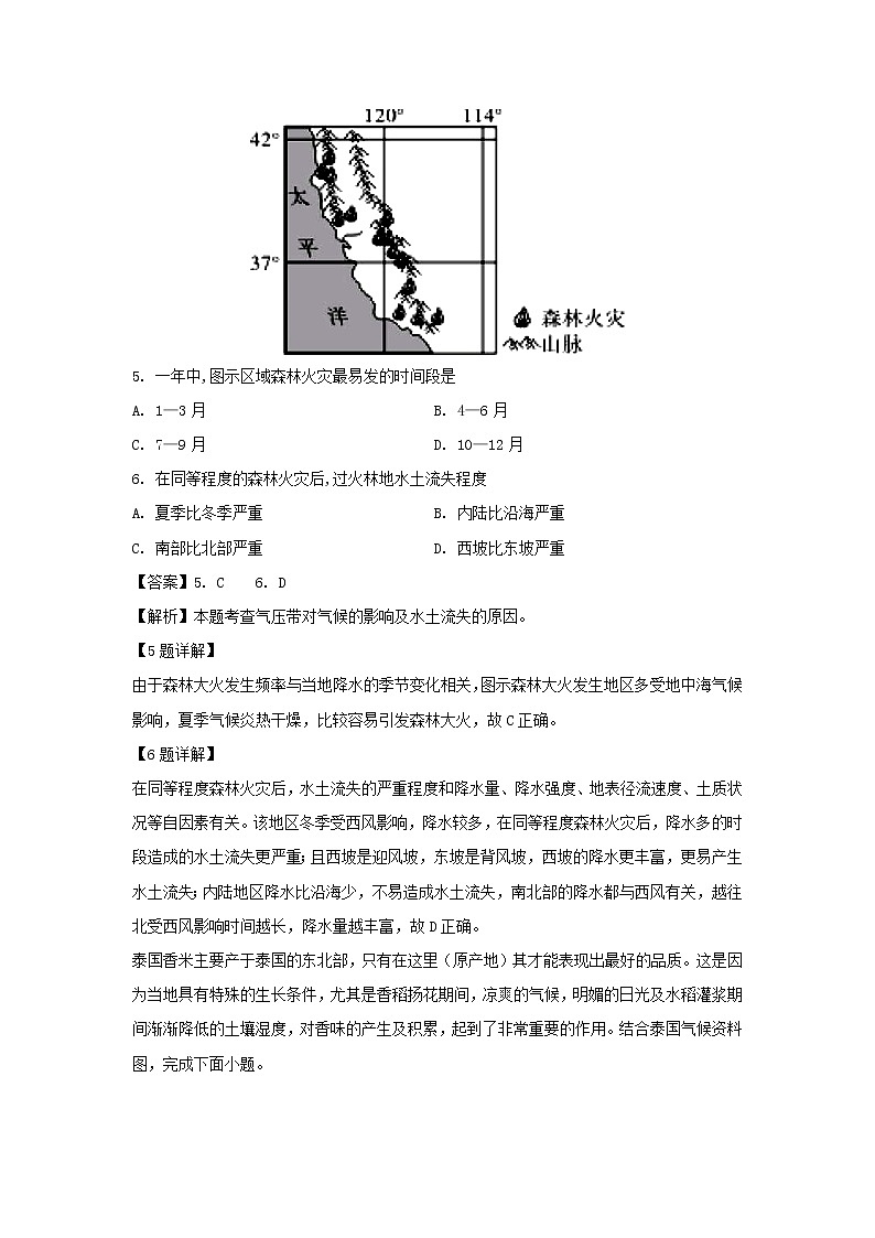 【地理】四川省三台中学实验学校2018-2019学年高二3月月考试题（解析版）第3页