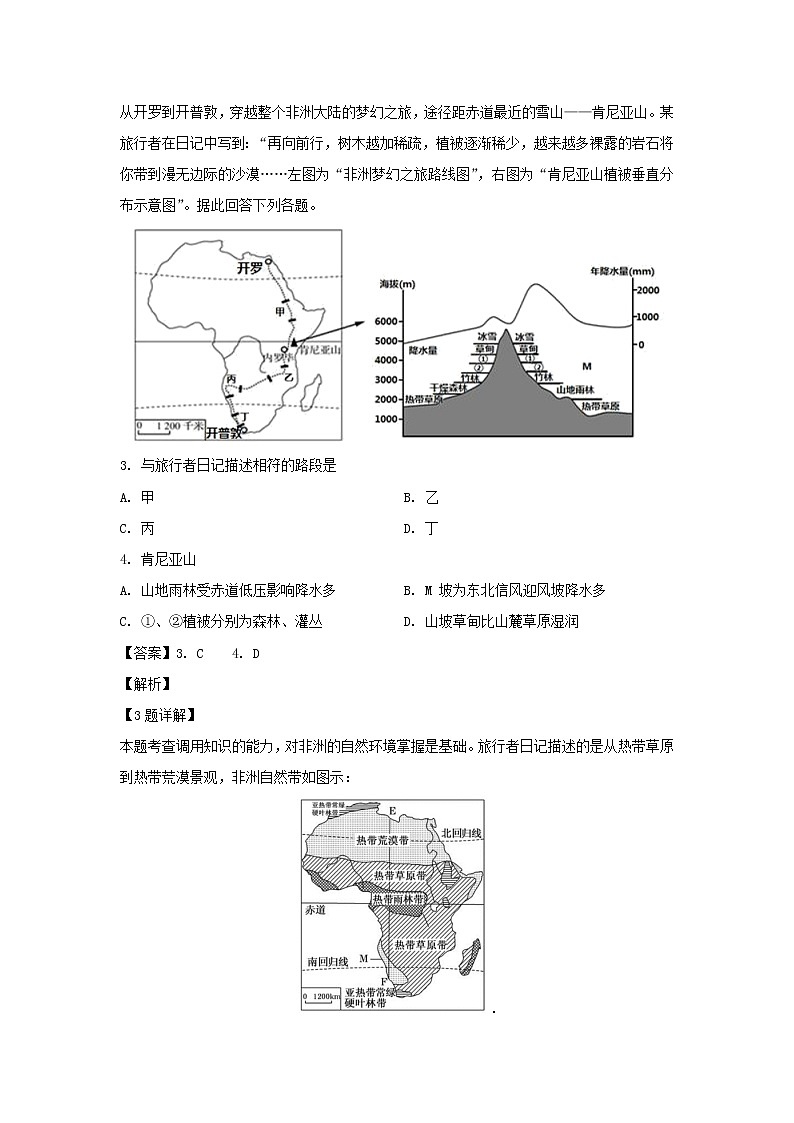 【地理】江西省高安中学2018-2019学年高二下学期第三次月考试题（解析版）02