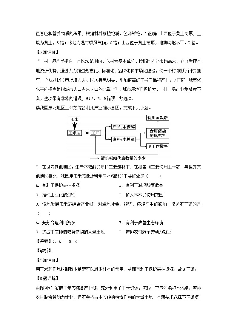 【地理】山东省淄博市淄川区般阳中学2019学年高二3月月考试卷（解析版）03