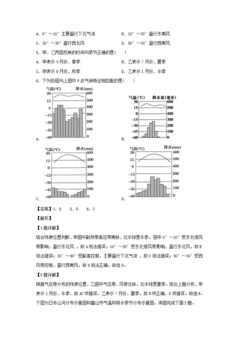 【地理】黑龙江省大庆十中2018-2019学年高二下学期第一次月考试卷（解析版）03