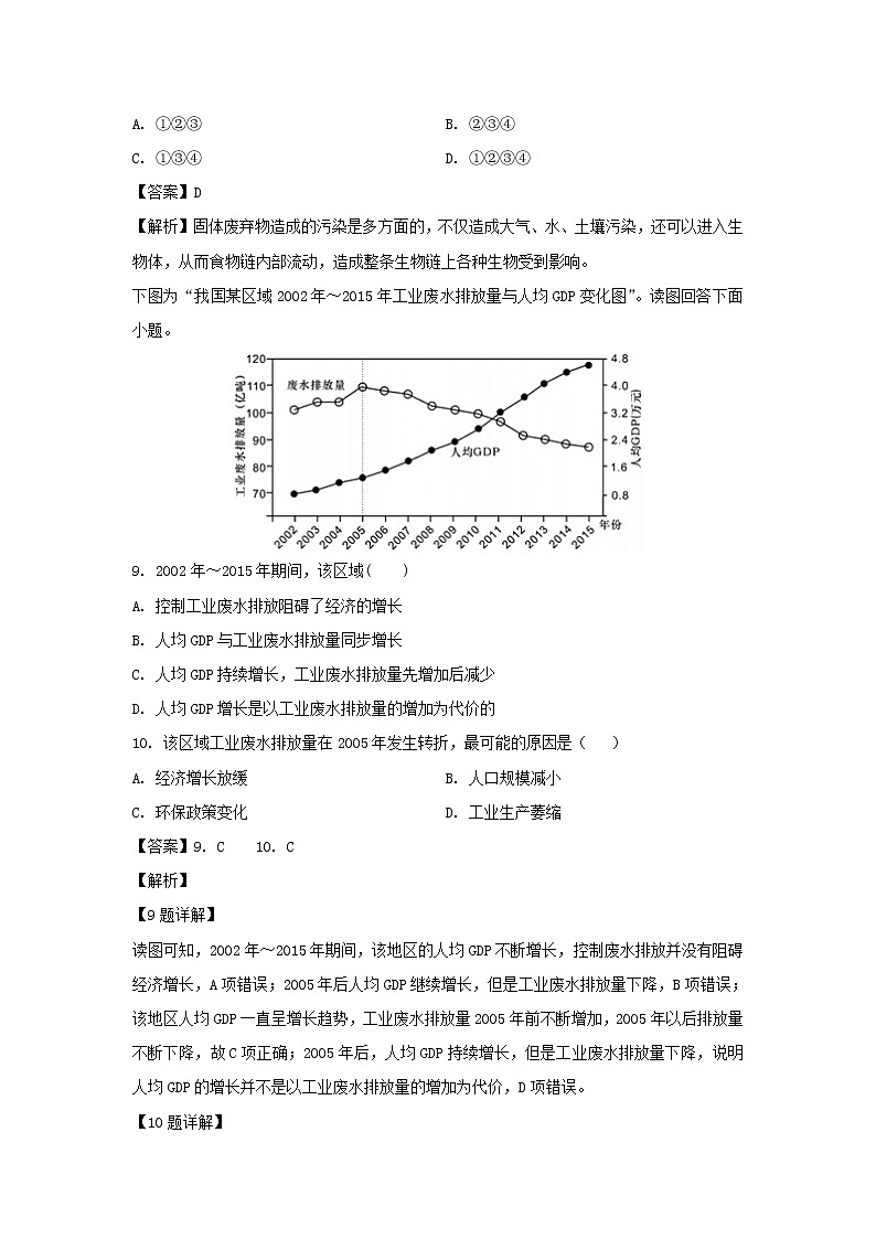 【地理】甘肃省临夏中学2018-2019学年高二下学期第一次月考试卷（解析版）03