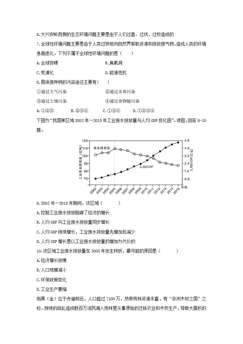 【地理】甘肃省临夏中学2018-2019学年高二下学期第一次月考试题02