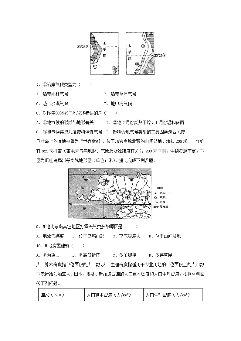 【地理】广西蒙山县第一中学2018-2019学年高二下学期第一次月考试题（解析版）03