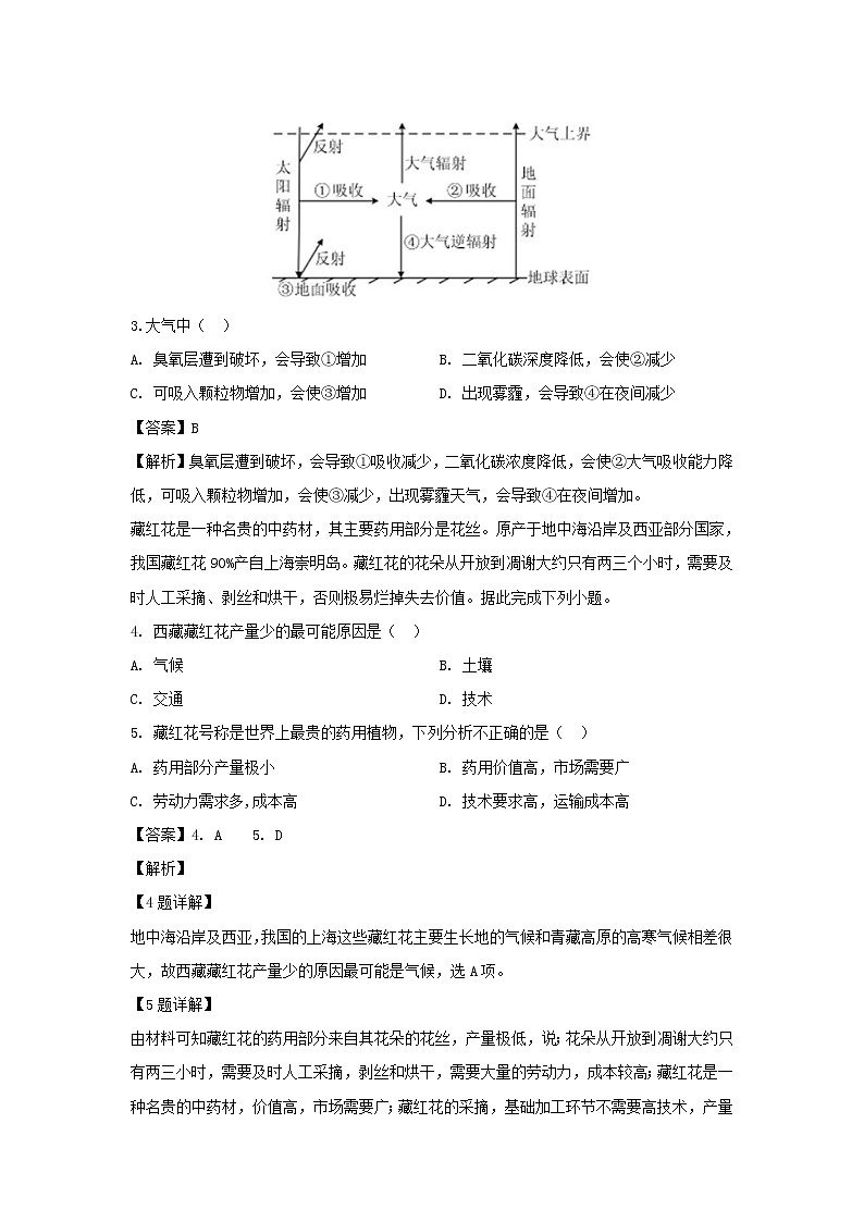 【地理】贵州省遵义航天高级中学2018-2019学年高二下学期第三次月考试题（解析版）02
