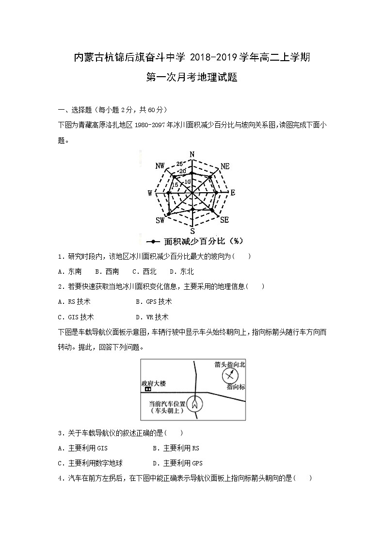 【地理】内蒙古杭锦后旗奋斗中学2018-2019学年高二上学期第一次月考试题第1页